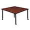 Regency Square Mobile Tables, 36 W, 36 L, 23-34 H, Wood, Metal, Cherry TB3636CHAPCBK - alternate 5